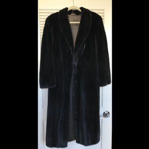Authentic Black Mink Fur Coat
